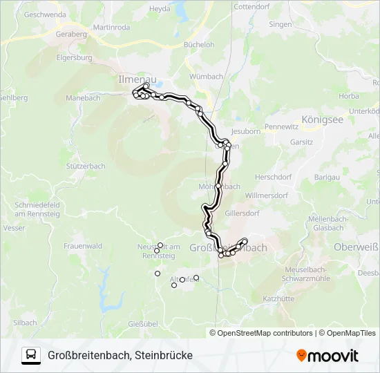 304 Bus Line Map