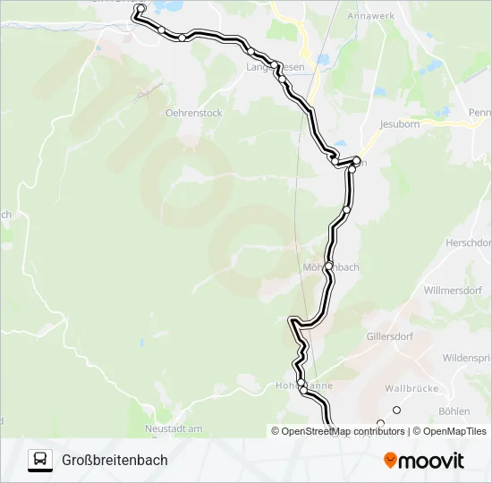 304 Bus Line Map