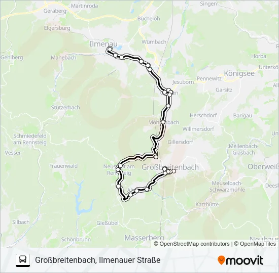 304 Bus Line Map
