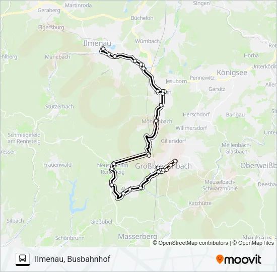 304 Bus Line Map