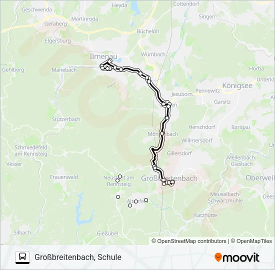 304 Bus Line Map