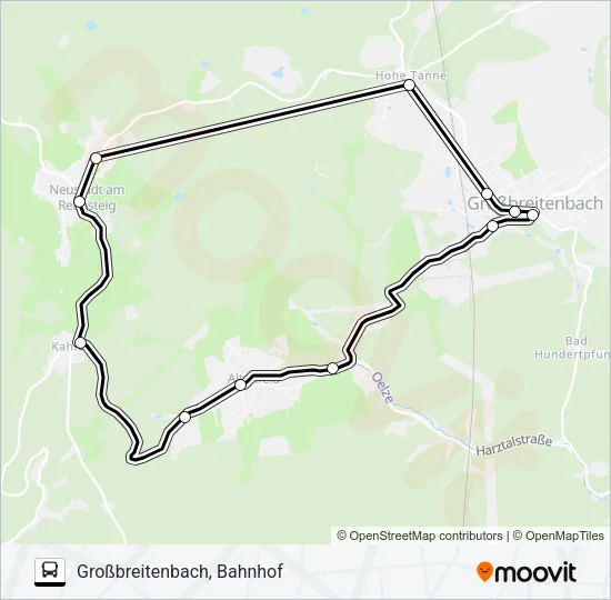 304 Bus Line Map