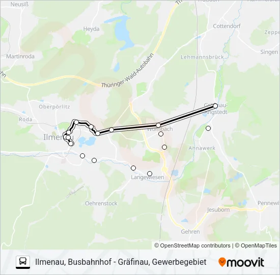 305 Bus Line Map