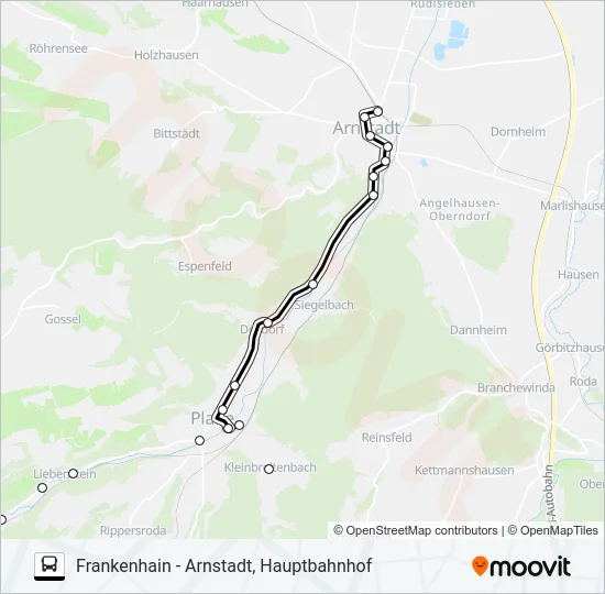 352 Bus Line Map