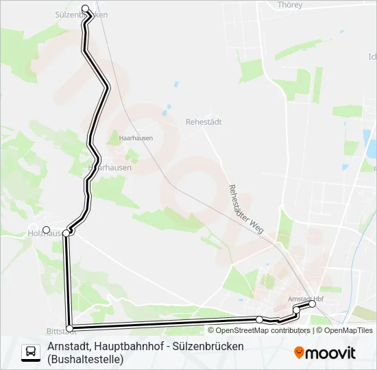 Автобус 354: карта маршрута