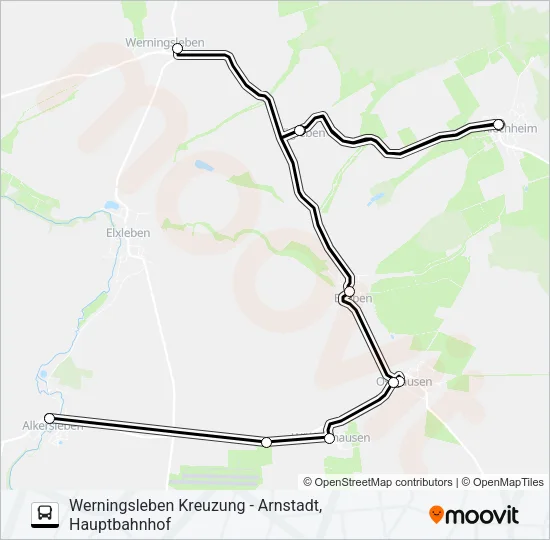 363 Bus Line Map
