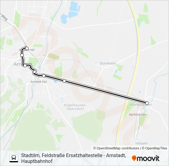 385 Bus Line Map