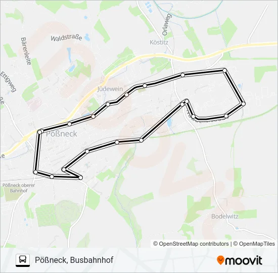 B Bus Line Map
