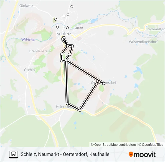B Bus Line Map
