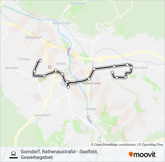 B Bus Line Map