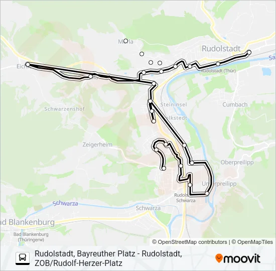 R Bus Line Map