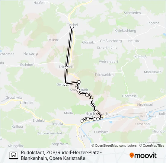 114 Bus Line Map