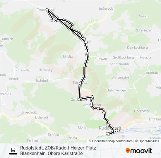 114 Bus Line Map