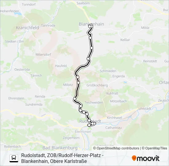 114 Bus Line Map