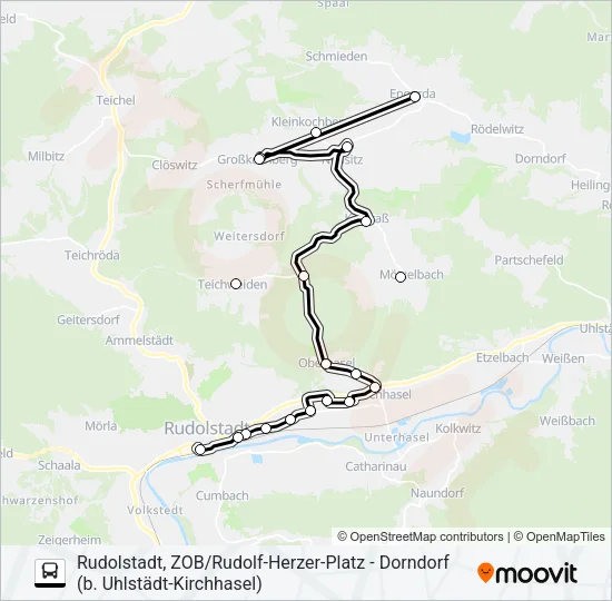 121 Bus Line Map