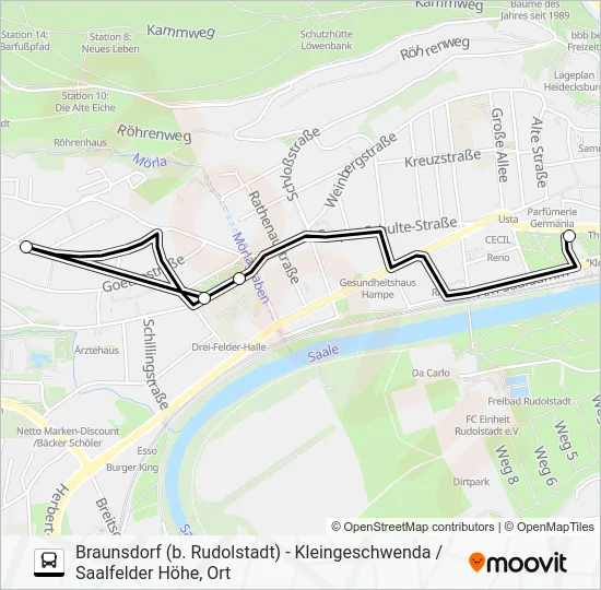 Автобус 217: карта маршрута