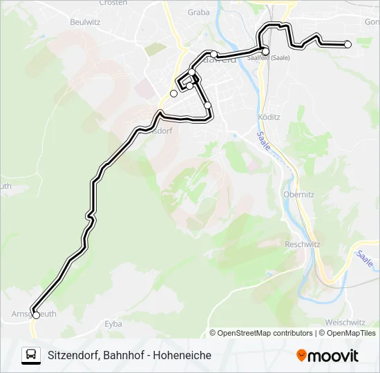 453 Bus Line Map