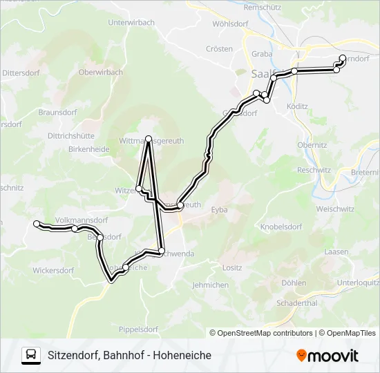 453 Bus Line Map