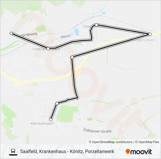 Автобус 545: карта маршрута