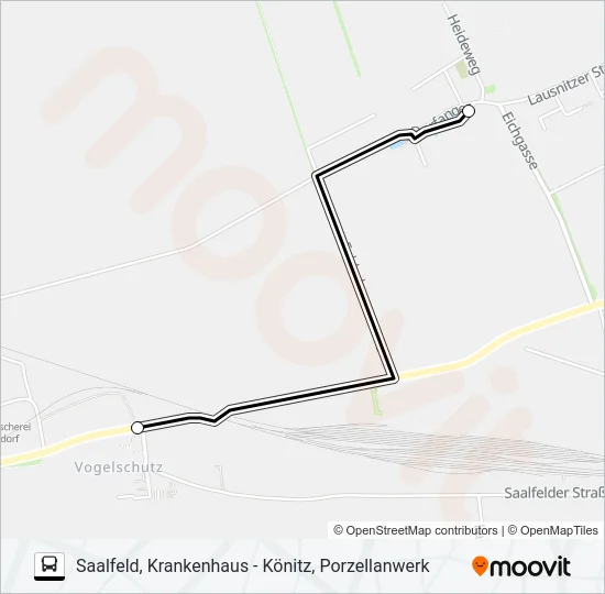 545 Bus Line Map