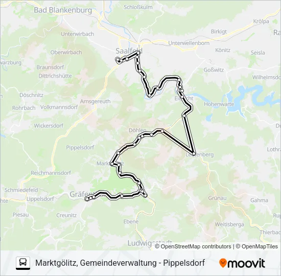 547 Bus Line Map