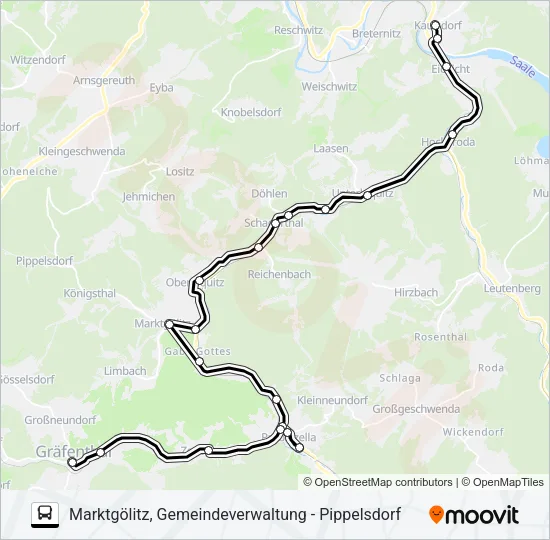 547 Bus Line Map