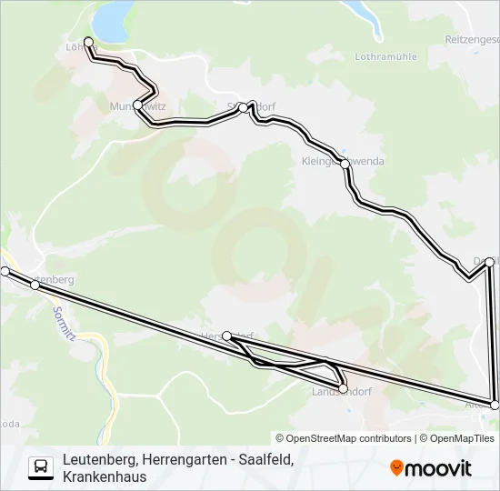 554 Bus Line Map