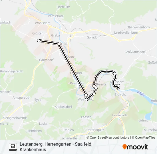 554 Bus Line Map