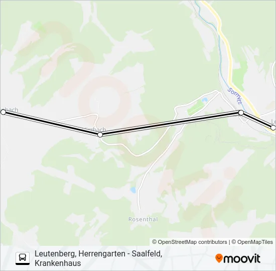 554 Bus Line Map