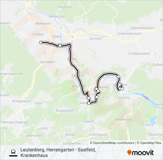 554 Bus Line Map