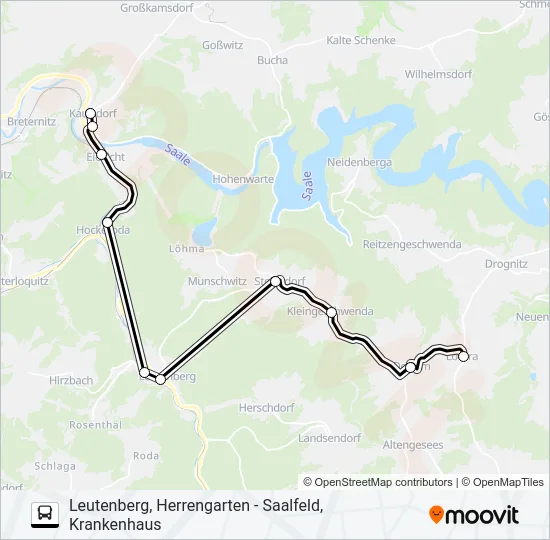 554 Bus Line Map