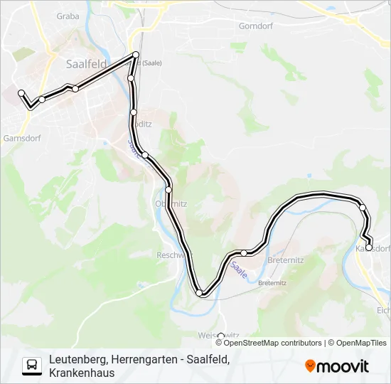 554 Bus Line Map