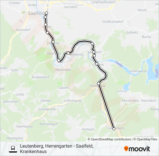 554 Bus Line Map