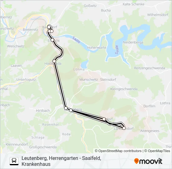 554 Bus Line Map