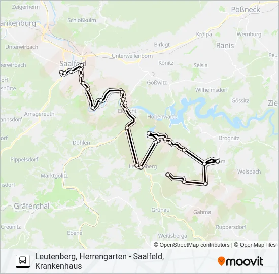 554 Bus Line Map