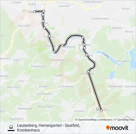 554 Bus Line Map