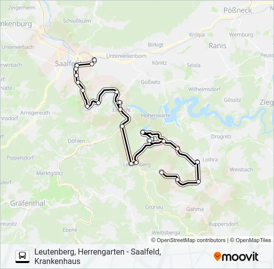 554 Bus Line Map
