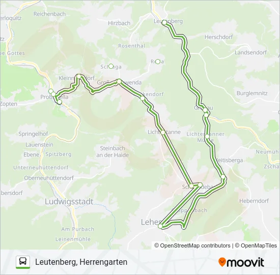 555 Bus Line Map