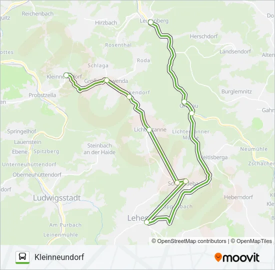 555 Bus Line Map