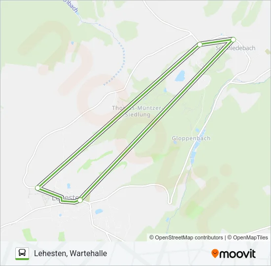 555 Bus Line Map