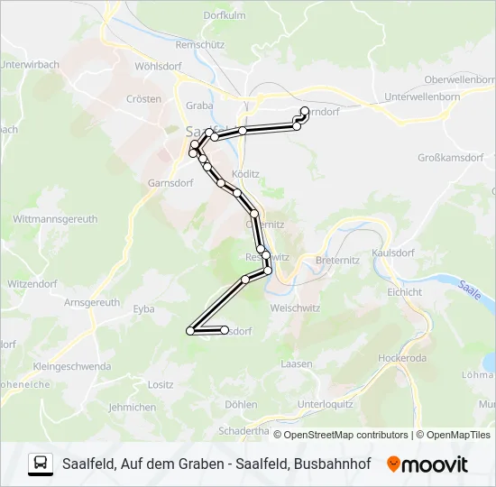 558 Bus Line Map