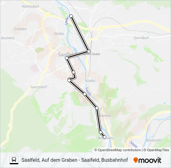 558 Bus Line Map