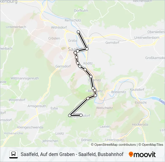 558 Bus Line Map