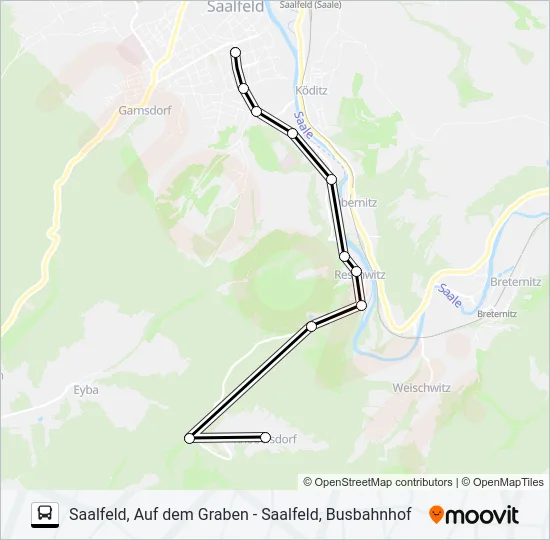 558 Bus Line Map