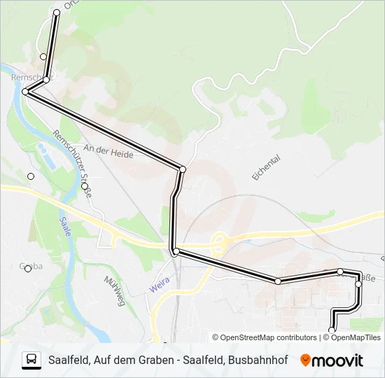558 Bus Line Map