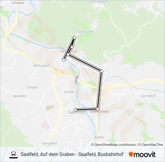 558 Bus Line Map