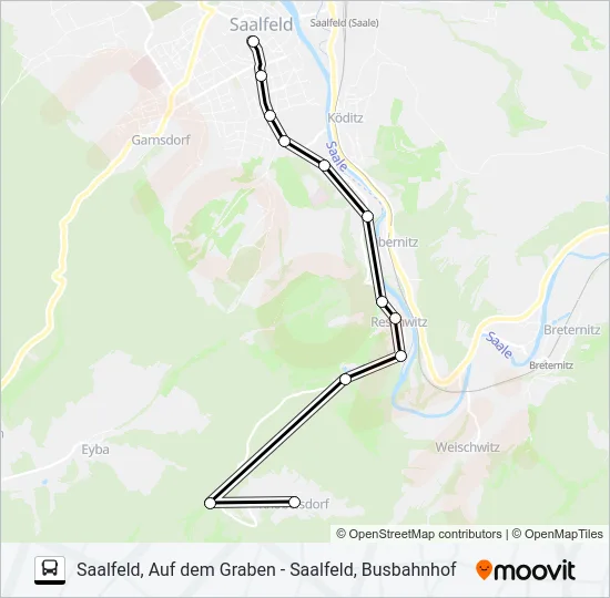 558 Bus Line Map