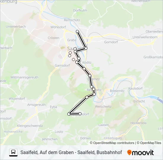 558 Bus Line Map