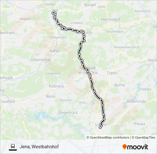 820 Bus Line Map