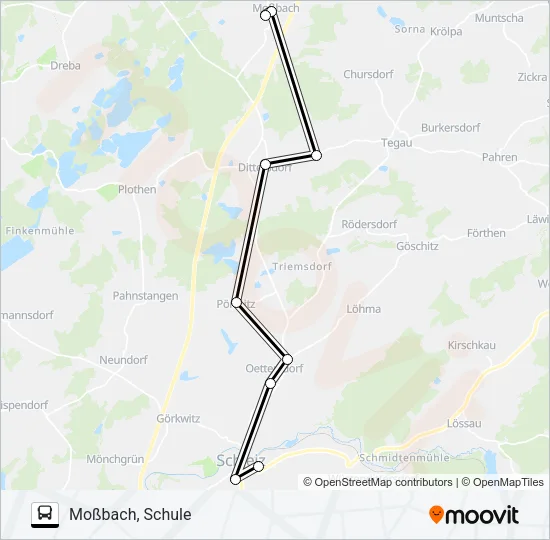 820 Bus Line Map